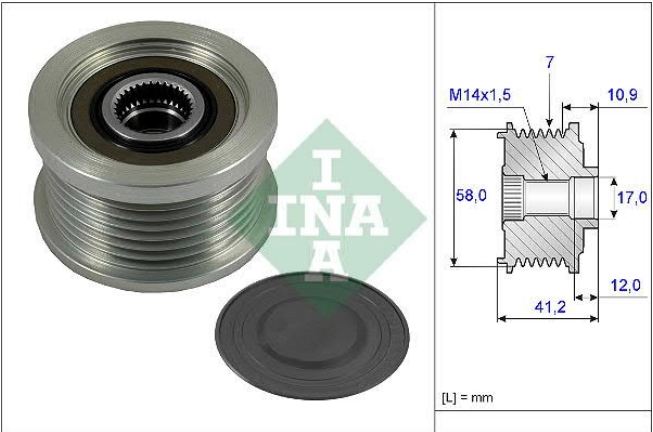 OAP Over Running Alternator pully Toyota Fortuner / Innova Crysta