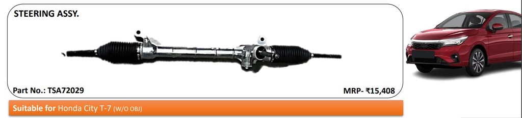 Steering Rack Assembly Honda City T-7 (W/O OBJ)