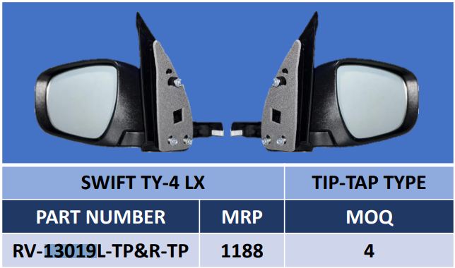 RVM SWIFT T4(LX)2018 LH TIP TAP TYPE