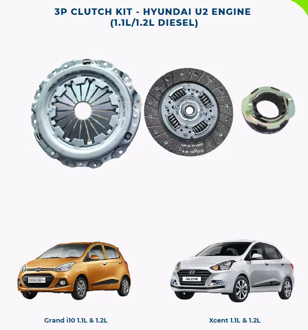 Clutch Set with CRB Hyundai Hyundai Grand I10 / Xcent 1.1L & 1.2LDiesel