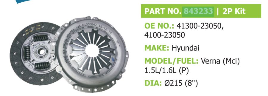 Clutch Set - Hyundai Verna Accent Petrol