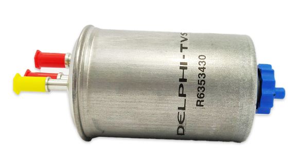 Delphi-TVS R6353430 (9188-601) Assy Fuel Filter (253409110117) Fuel Filter 3 Pipe Super Ace Mint/ XENON YODHA LPK 407, SFC 407, SFC 709, SUPER ACE MINT 1.4, XENON YODHA 4SPCR10, BS4