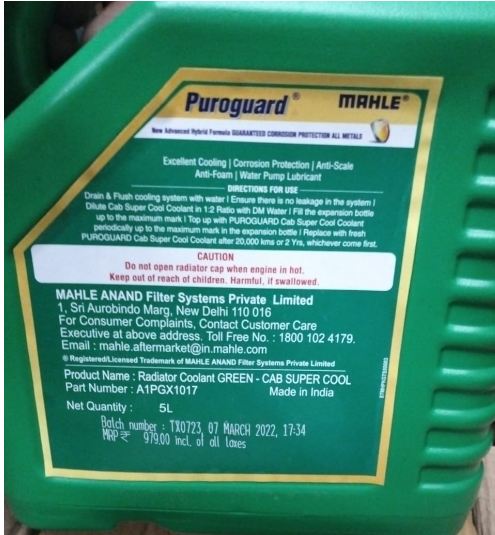 Taxi Special Green Coolant 5 ltr