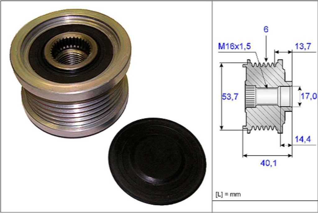 OAP (Bosch Alternator) Chevrolet: Beat 1.0 Diesel OAP 6PK (B) F-563424.XX F-580007.XX 5350202100