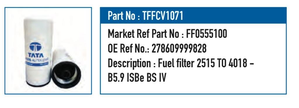 Fuel filter TATA  2515 TO 4018 - B5.9 ISBe BS IV 