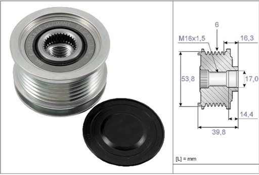 [luk 5350170100 f--606293#] OAP (Valeo type) Ford 1.5L SOHC DV5 (Diesel): EcoSports, Fiesta - 5350170100