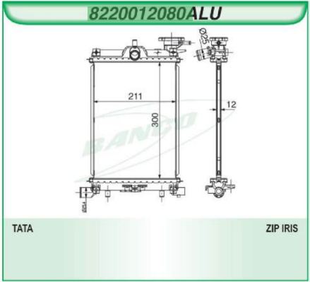 [banco r ace zip iris] 8220012080 radiator