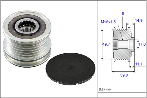 [luk 5350050100 #] OAP (Bosch Alternator) Mercedes Benz: C 220 CDI, Sprinter 3-t bus 316 CDI  Force 2.2 TD CRDe TD2200 (Diesel) Engine: Traveller 3350 - 5350050100