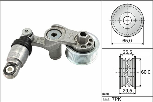 [Luk 5340586100] Luk 5340586100 - Belt Tensioner Hydraulic For Honda 1.5L i-DTec Diesel: Amaze, Mobilio, City, Jazz, BR-V, WR-V 7PK Steel Pulley (F-615104)