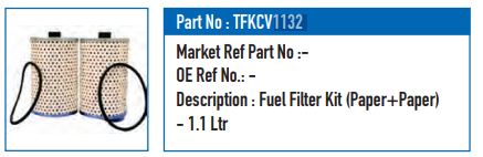 [TATA TFKCV1132] FUEL FILTER Kit -1.1 Lit Paper + Paper (180-20)