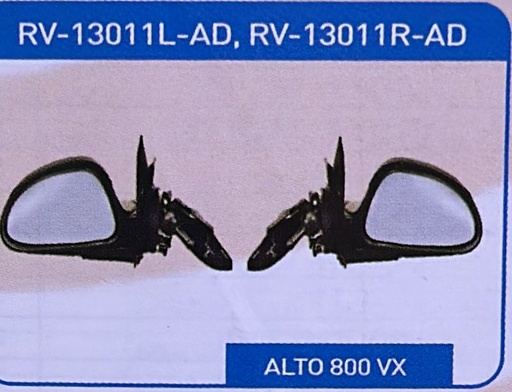 [M RV-13011L-AD] REAR VIEW MIRROR ADJUSTABLE TYPE - LH ALTO 800 VX
