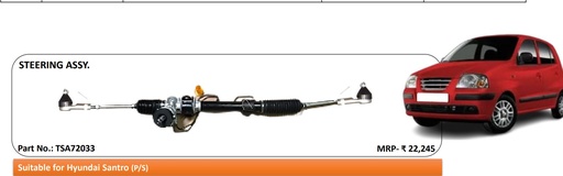 [QH TSA72033] STEERING RACK ASSY Santro (P/S)
