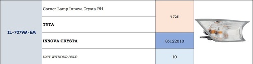 [M IL-7079M-EM] Corner Lamp Innova Crysta RH
