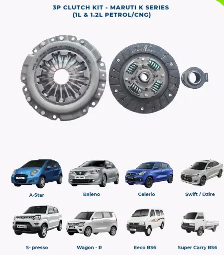 [VA 853467] Clutch Set with CRB Maruti K Series Suzuki Wagon R / Swift / Ritz / A-star / Baleno / Dzire / Celerio / SPresso / Eeco BS6 / Super carry BS6 Petrol / CNG