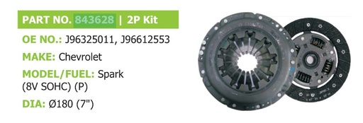 [va 843628] Clutch Set 2p - Chevrolet Spark Petrol