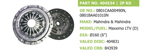 [va 404534] Clutch Set 2p LCV M&M Maxximo