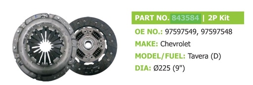 [va 843584] Clutch Set 2p - Chevrolet Tavera 2l Deisel