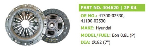 [va 404620 - 404514] Clutch Set 2p pv Hyundai Eon 0.8L Petrol